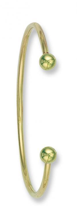 9ct Gold Ladies 2.5mm Torque Bangle