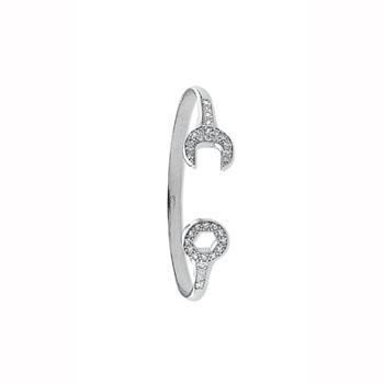 9ct Gold Baby Cz Spanner Bangle