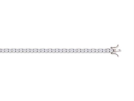 9ct White Gold CZ Tennis Bracelet