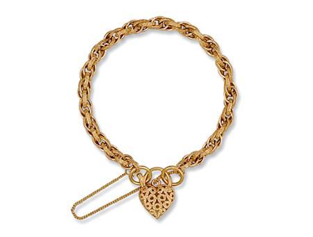 9ct White Gold Prince of Wales Padlock Bracelet