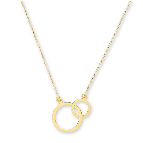 9ct Gold Double Circle Necklace