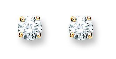 18ct Gold 0.25ct Claw Set Diamond Stud Earrings