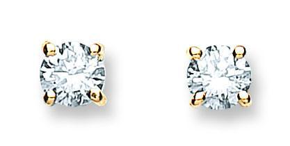 18ct Gold 0.50ct Claw Set Diamond Stud Earrings