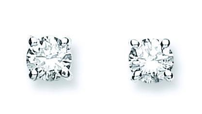 18ct Gold 0.50ct Claw Set Diamond Stud Earrings