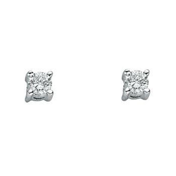 9ct Gold 0.25ct Claw Set Diamond Stud Earrings