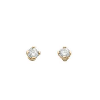 9ct Gold 0.15 Carat Real Diamond Claw Set Studs