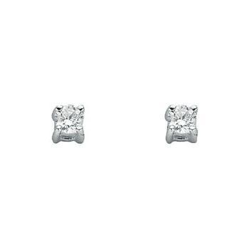 9ct Gold 0.15 Carat Real Diamond Claw Set Studs