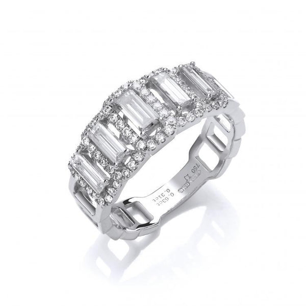 18ct White Gold Real Diamond Ladies Fancy Ring 1.00ct