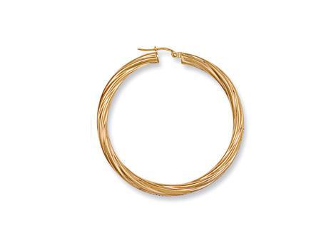 9ct Gold Twisted Hoop Earrings