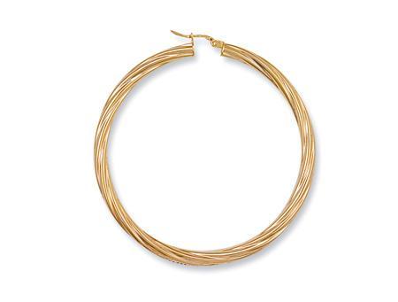 9ct Gold Twisted Hoop Earrings