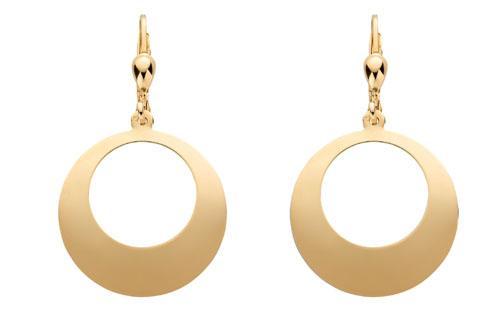 9ct Gold Round Disc Droppers