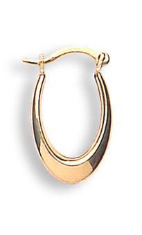 9ct Oval Flat beveled earrings