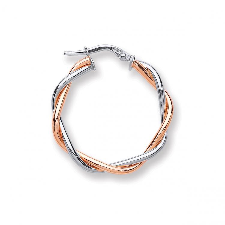 9ct Gold Two Colour Gold Earrings