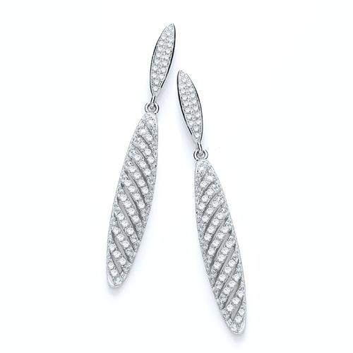 Real Silver Micro Pave' Fancy Drops J-Jaz Collection