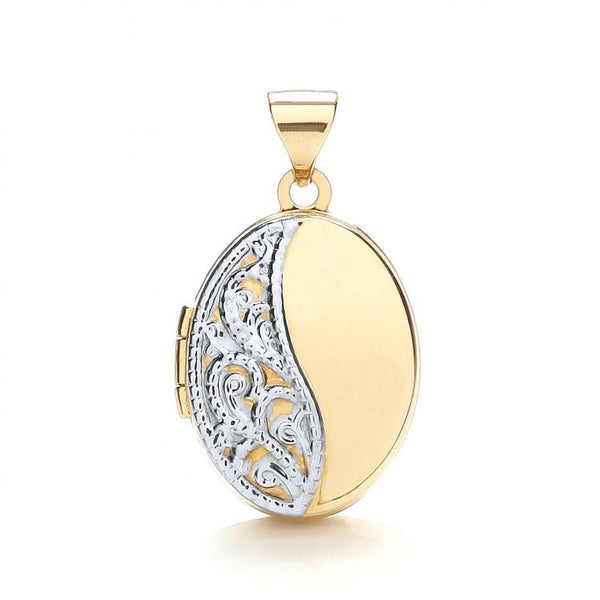 9ct Gold Patterned Locket