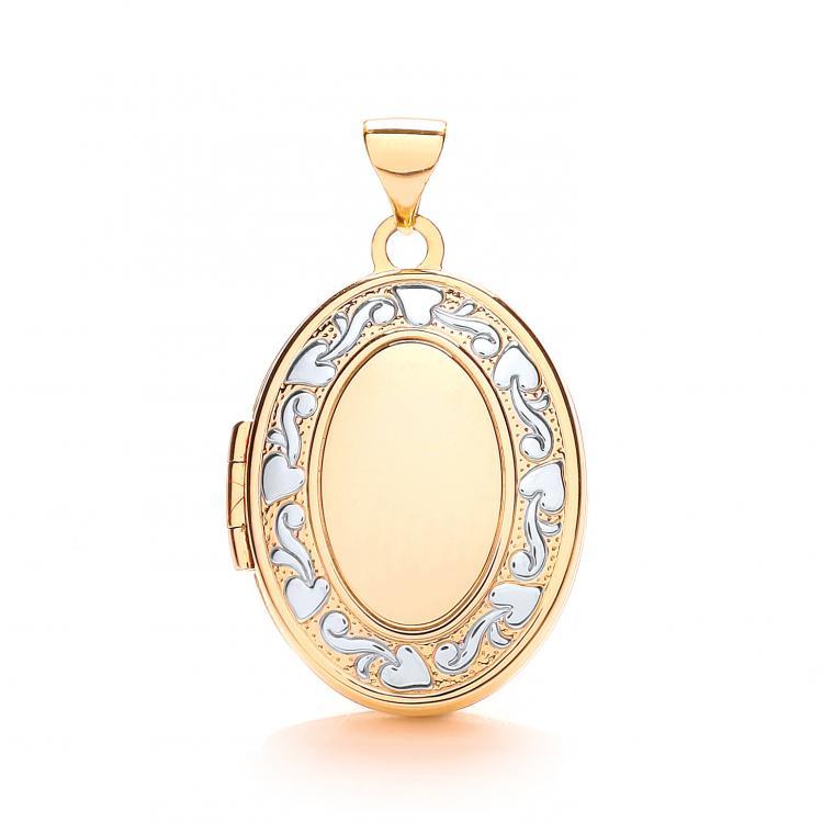 9ct Two Colour Gold Locket