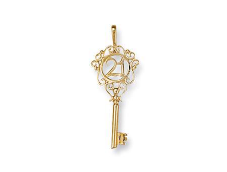 9ct Gold 21 Key Pendant