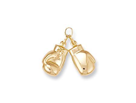 9ct Gold Hollow Double Boxing Glove Pendant