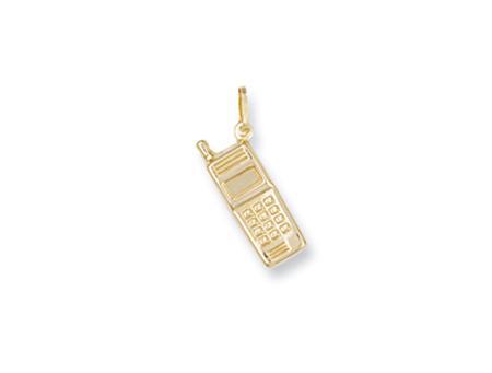 9ct Gold Mobile Phone Pendant Charm.