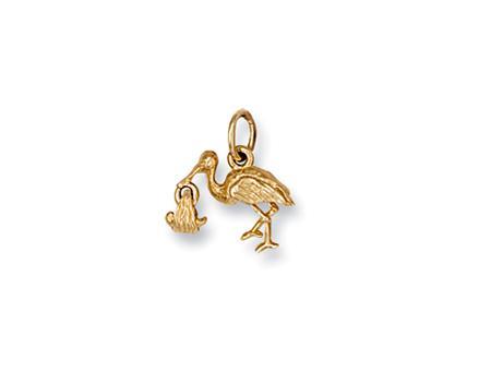 9ct Gold Stork Pendant
