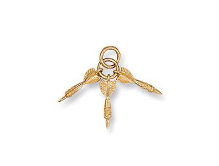 9ct Gold 3 Darts pendant