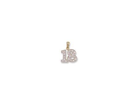 9ct Gold Cubic Zirconia 18 Pendant