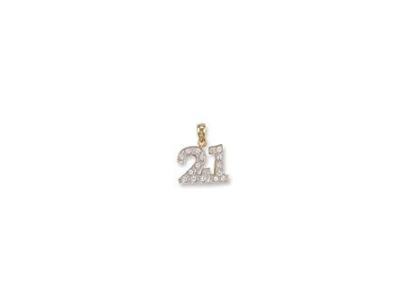 9ct Gold Cubic Zirconia 21 Pendant