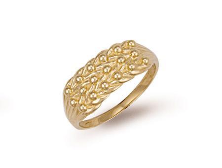 9ct Gold 3 Row Keeper Ring