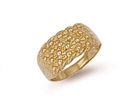 9ct Gold 4 Row Keeper Ring