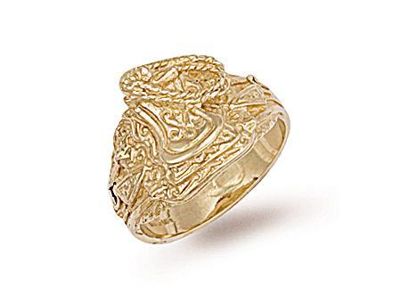 9ct Gold Heavy Saddle ring
