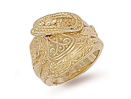 9ct Gold Heavyweight Saddle Ring