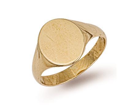 9ct Gold Plain Oval Signet