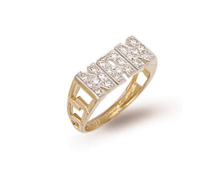 9ct Gold cz Nan Ring