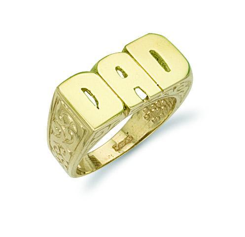 9ct Gold Solid Dad Ring
