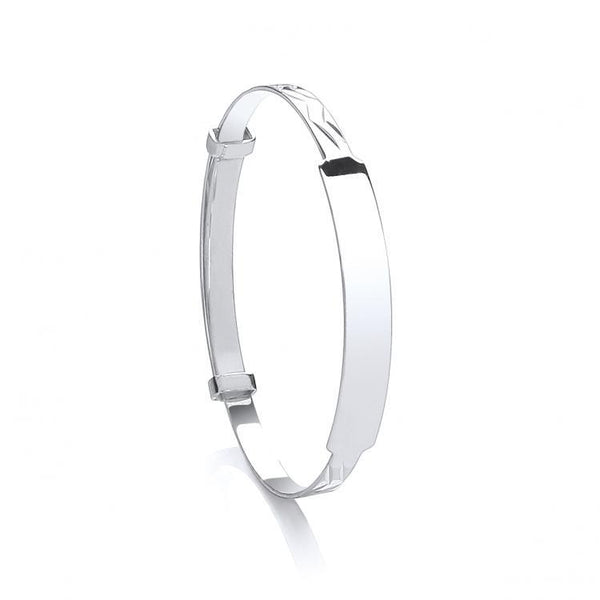 Real Silver Baby's Expandable ID Bangle