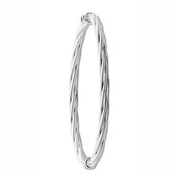 Real Silver Twisted Bangle Ladies