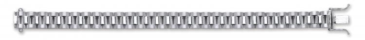 Real Silver Rolex Style Kink Kids Solid Bracelet 6"