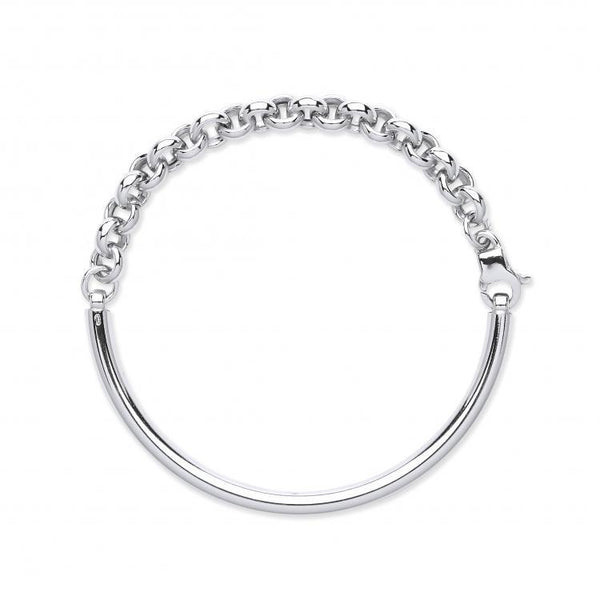 Real Silver Tube & Belcher ladies Bracelet
