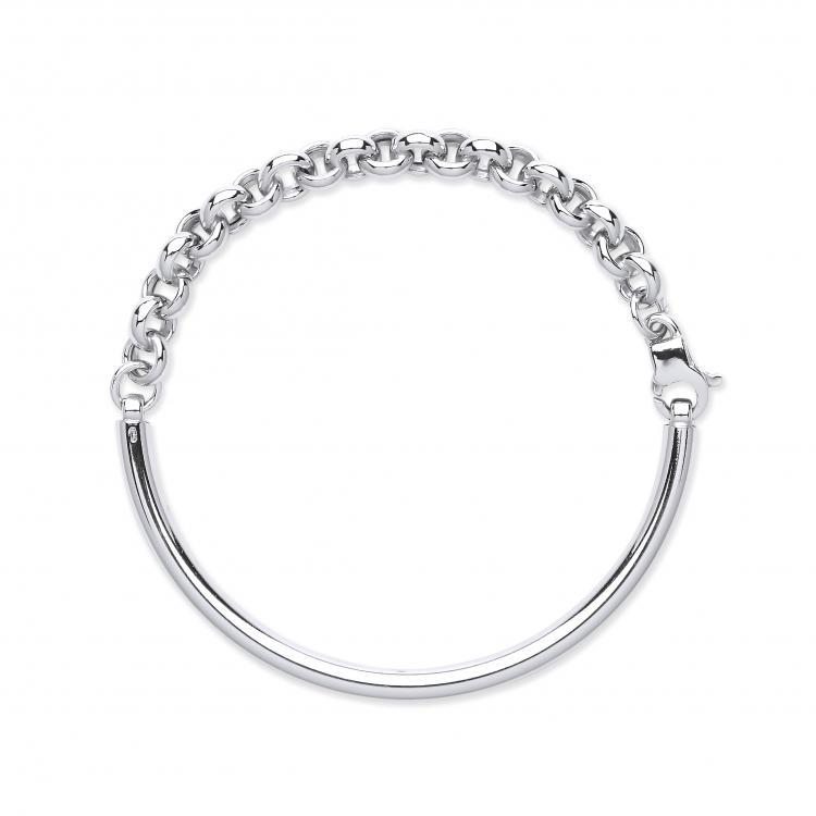 Real Silver Tube & Belcher ladies Bracelet