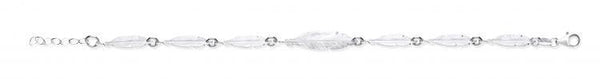 Real Silver Feather Ladies Bracelet 7.5"