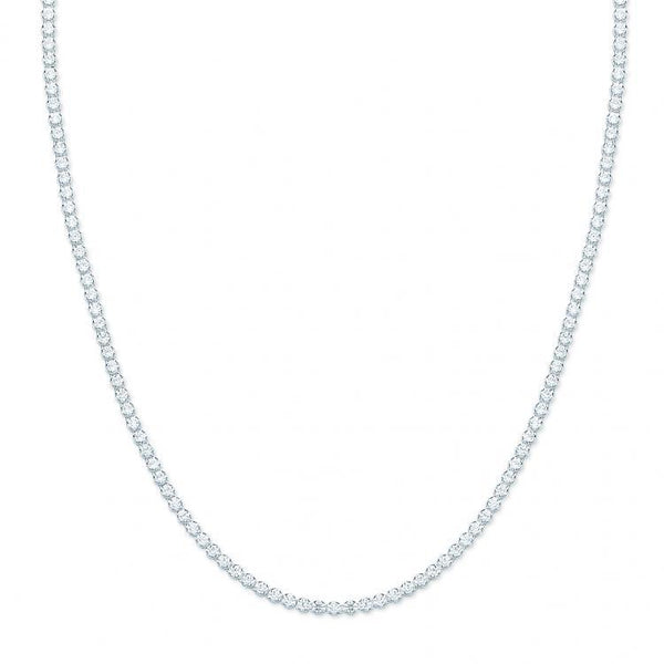 Real Silver 17" Tennis Cz Chain