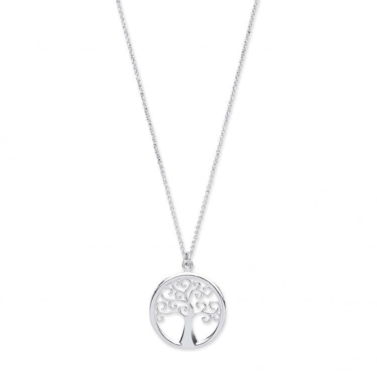 Real Silver Tree of Life Necklace 16" + 2" extention
