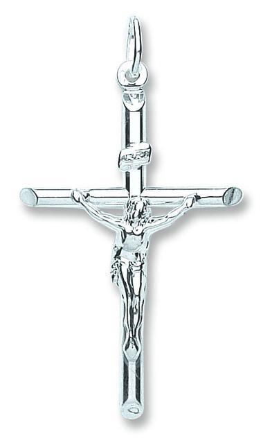 Real Silver Tuded Crucifix