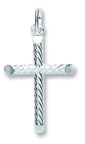 Real Silver Fancy Tubbed Cross