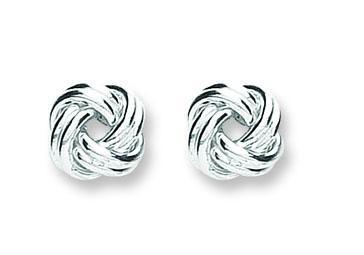 Real Silver Knot Studs