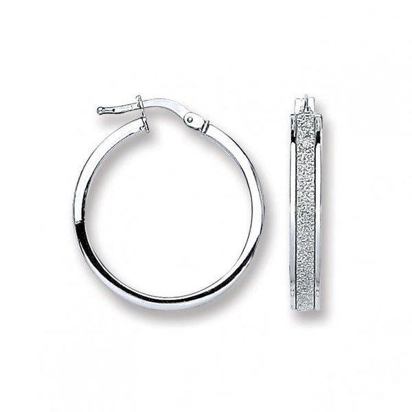 Moondust Real Silver Hoops
