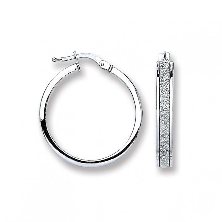 Moondust Real Silver Hoops