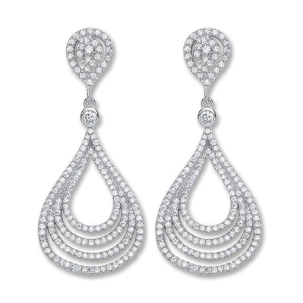 Real Silver Fancy Drop Earrings