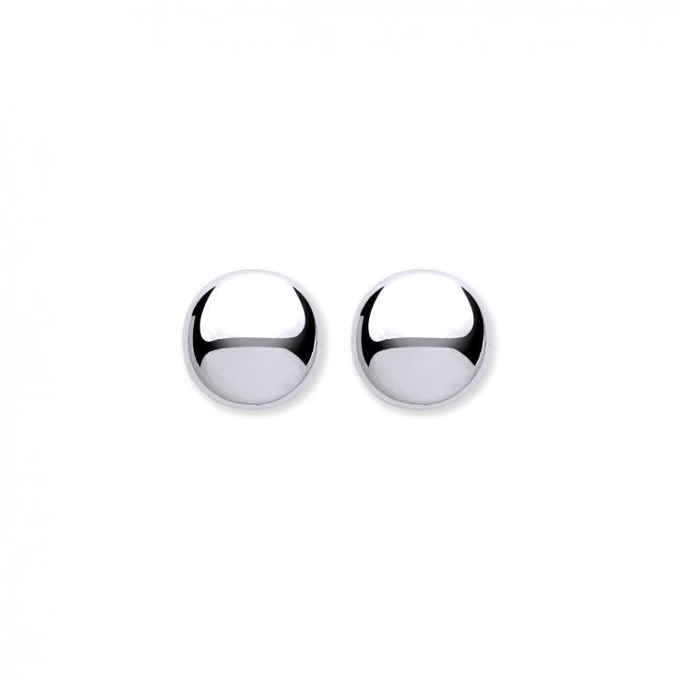 Real Silver Button Studs