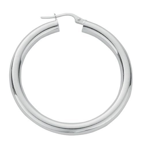 Real Silver Large Thick Hoops